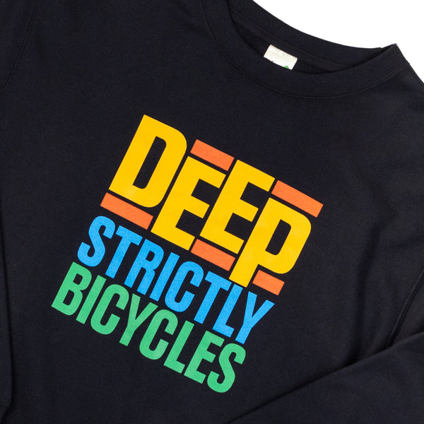 DEEP STRICTLY BICYCLES CREWNECK - black