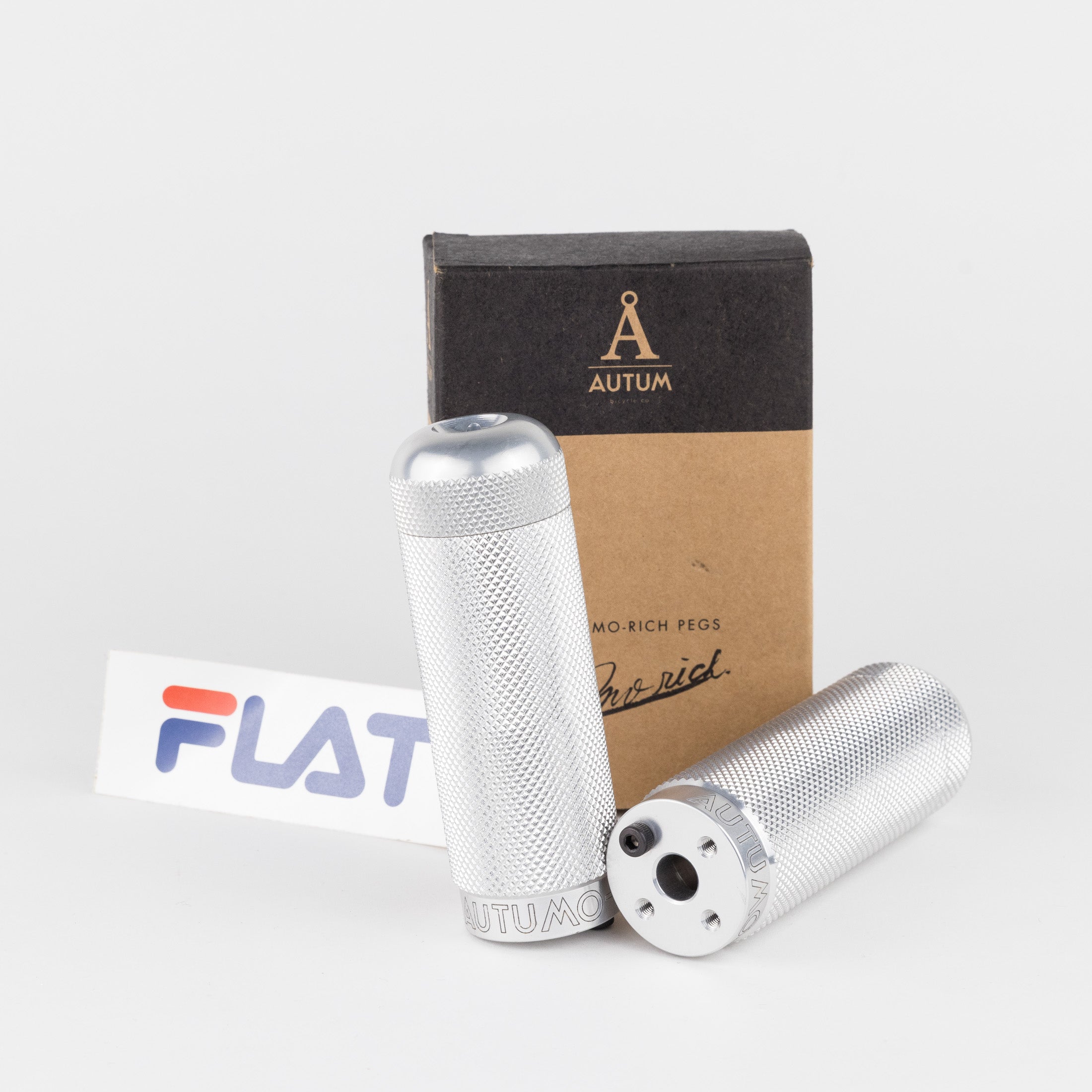 AUTUM MO-RICH PEGS – anodized glossy silver – AUTUMBIKES