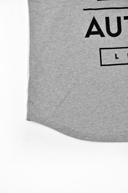 LIFE T-SHIRT / grey - black